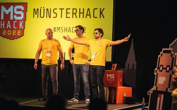 Das Hackathon-Orgateam mit Alex Sommer, Ralf Leufkes und Sebastian Köffer